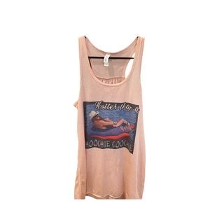 “Hotter than a Hoochie Coochie” 90s country vintage inspired tank top size M
